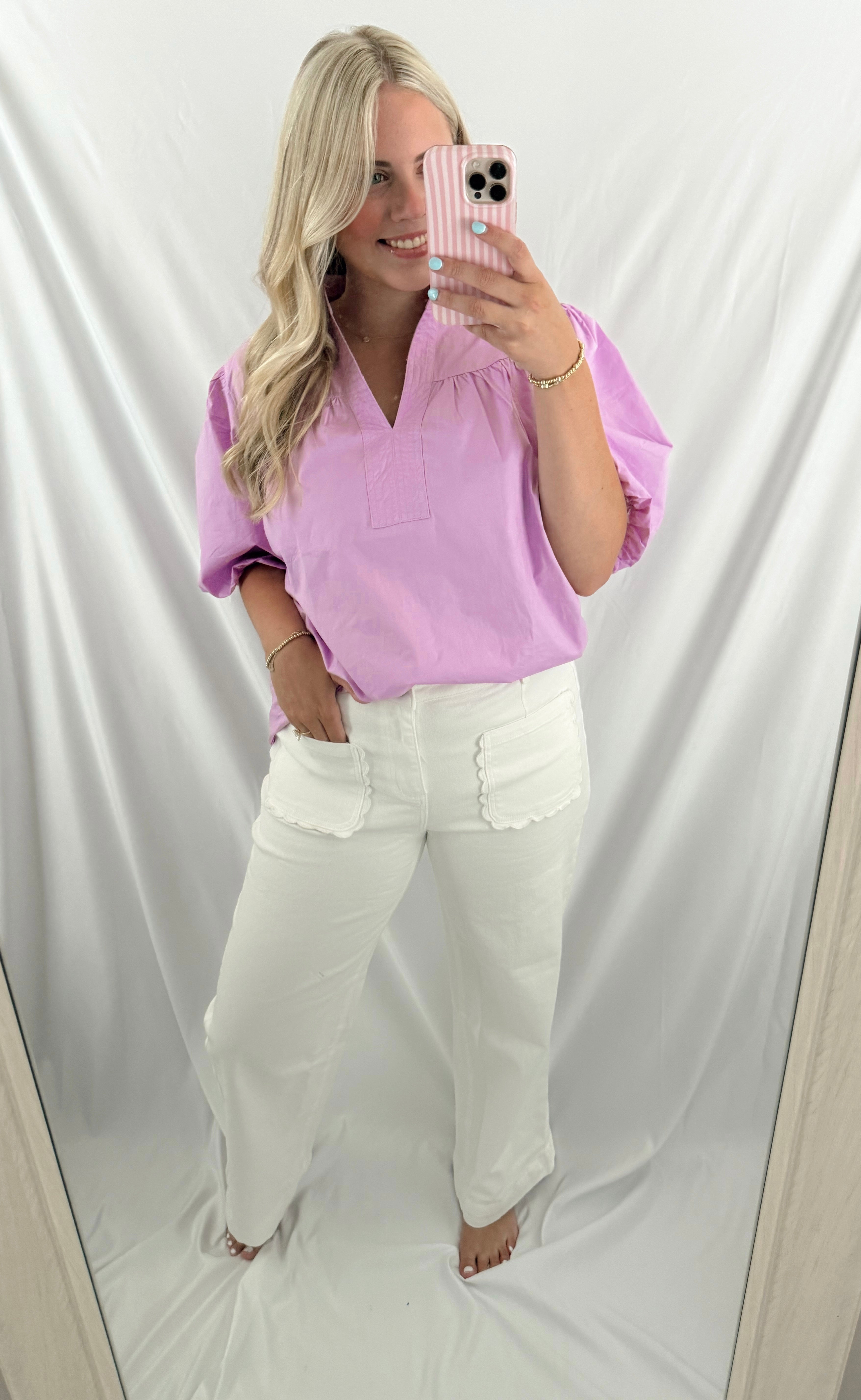Sweet Scallop Wide Leg Pant