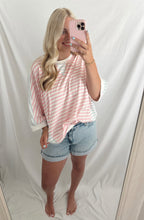 Cotton Candy Striped Oversized Top